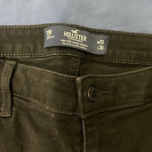 hollister ripped denim black jeans